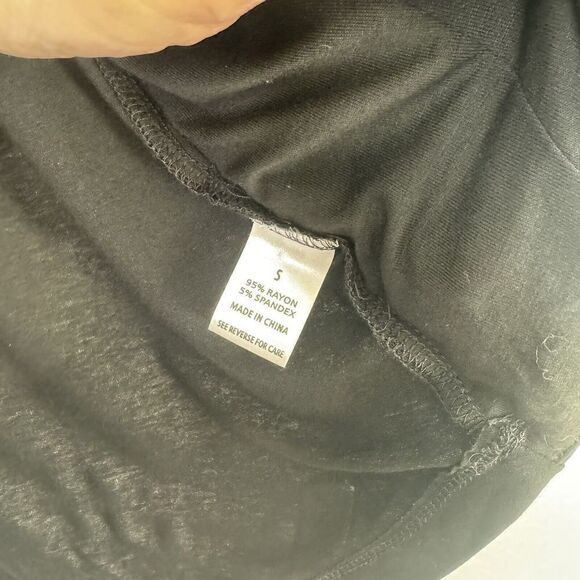 Wishlist Open Front Drape Long Sleeve Cardigan  With Pockets Black S - Picture 3 of 5